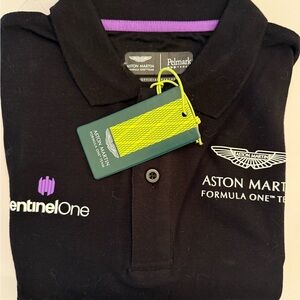 Aston Martin F1 / Sentinel One - Black Polo Shirt (M)